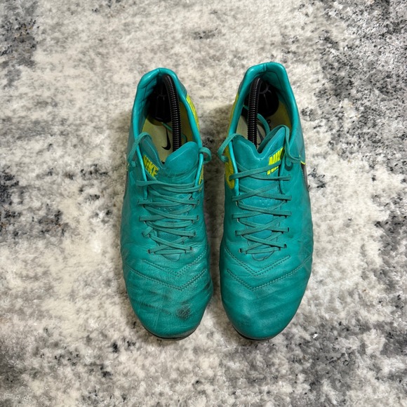 Nike Tiempo Legend VI‎ FG Mens Soccer Cleats Teal Neon Yellow ACC Size 10 main image 5
